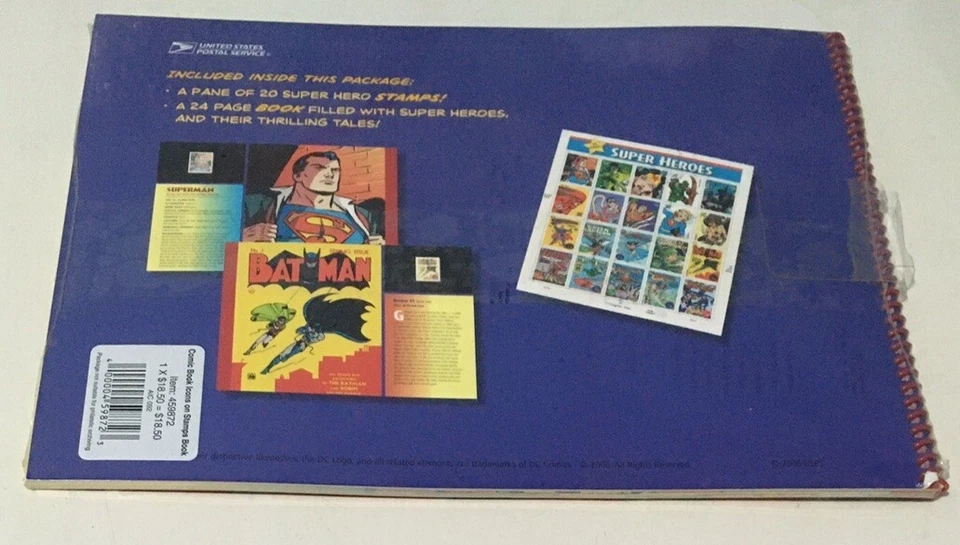 DC Super Heroes Comic Book Icons on Stamps - Image 2 of 2