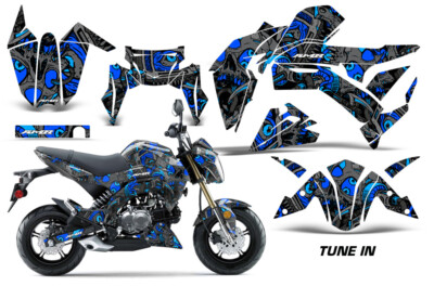 MX Decal Graphic Kit Dirt Bike For Kawasaki Z125 PRO 2017-23 TUNE IN BLUE 