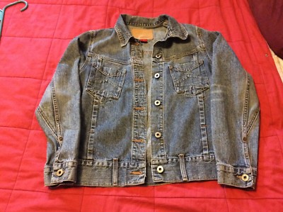 VINTAGE GUESS DENIM ACID WASH 90 s ICON WOMENS JEAN JACKE SIZE SMALL