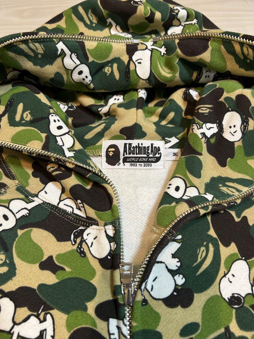 BAPE snoopy ABC camo full zip hoodie A Bathing Ape Size M Used | eBay