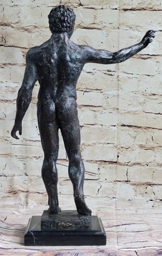 GRAN RODIN HERMOSA CALIDAD ESCULTURA DE BRONCE PURO HOMBRE FUERTE ABSTRACTO VENTA MODERNA - Imagen 4 de 10