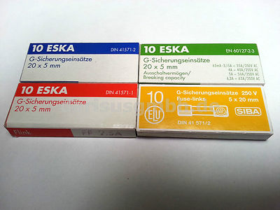 Feinsicherungen 10x =1 Heft Feinsicherung 5x20mm Sortiment auswählen