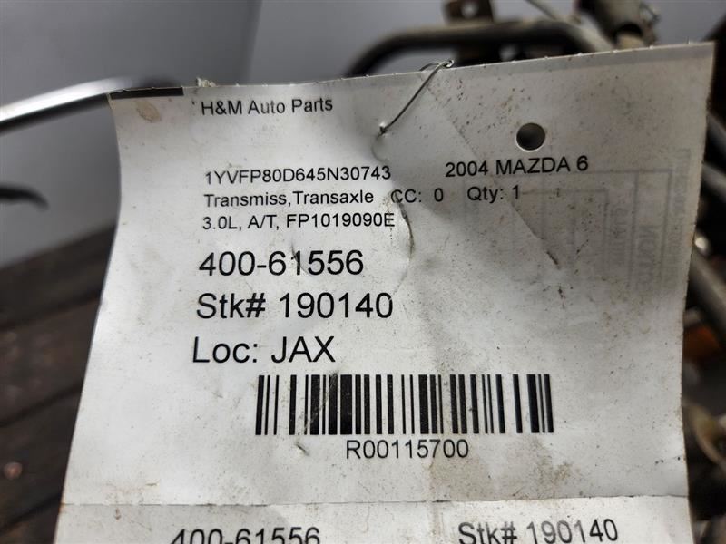 2003-2004 Mazda 6 Automatic Transmission 6-181 3.0L 5 Speed