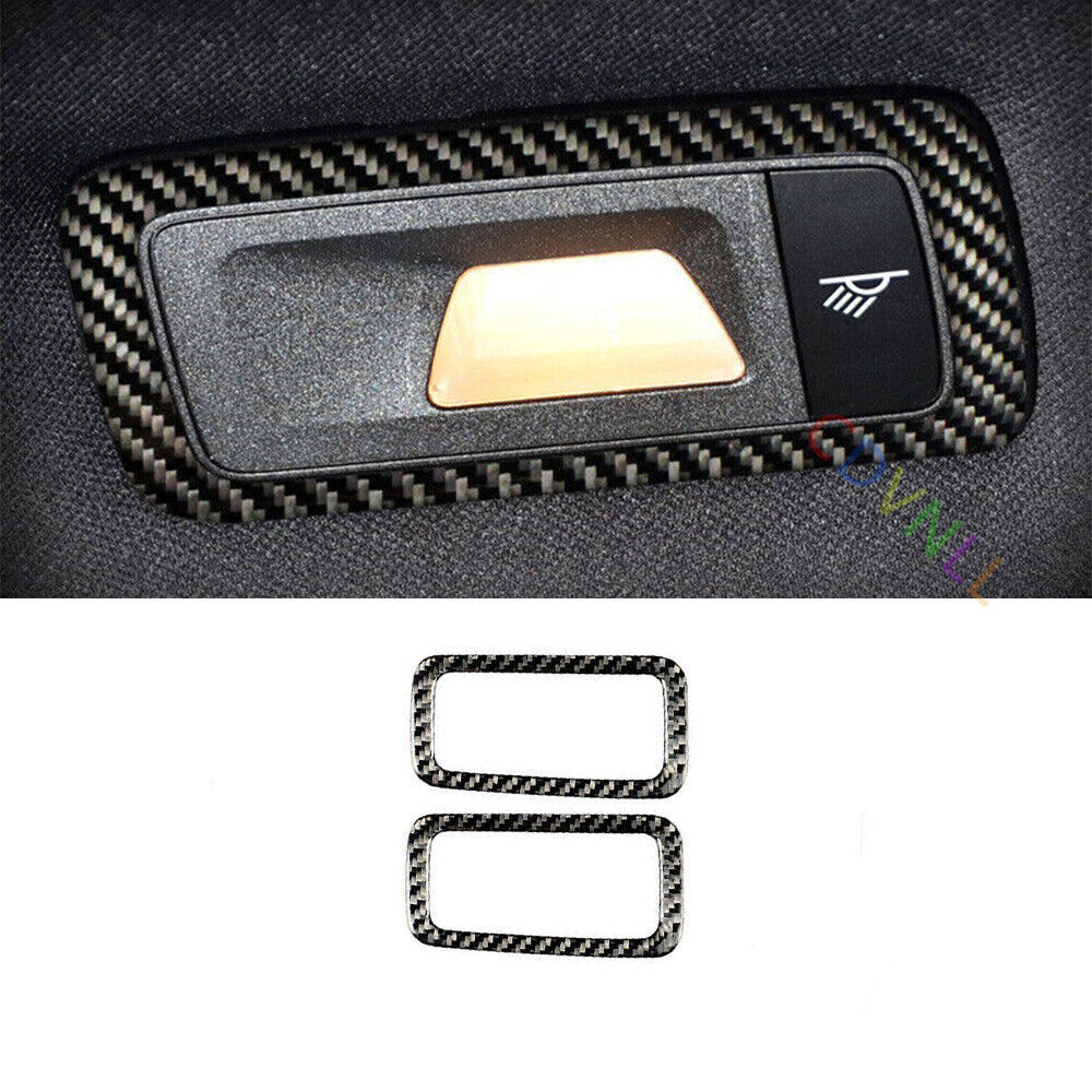For Porsche Macan 2015-21 Real Carbon Fiber Vinyl Rear Reading Light Cover Trim
