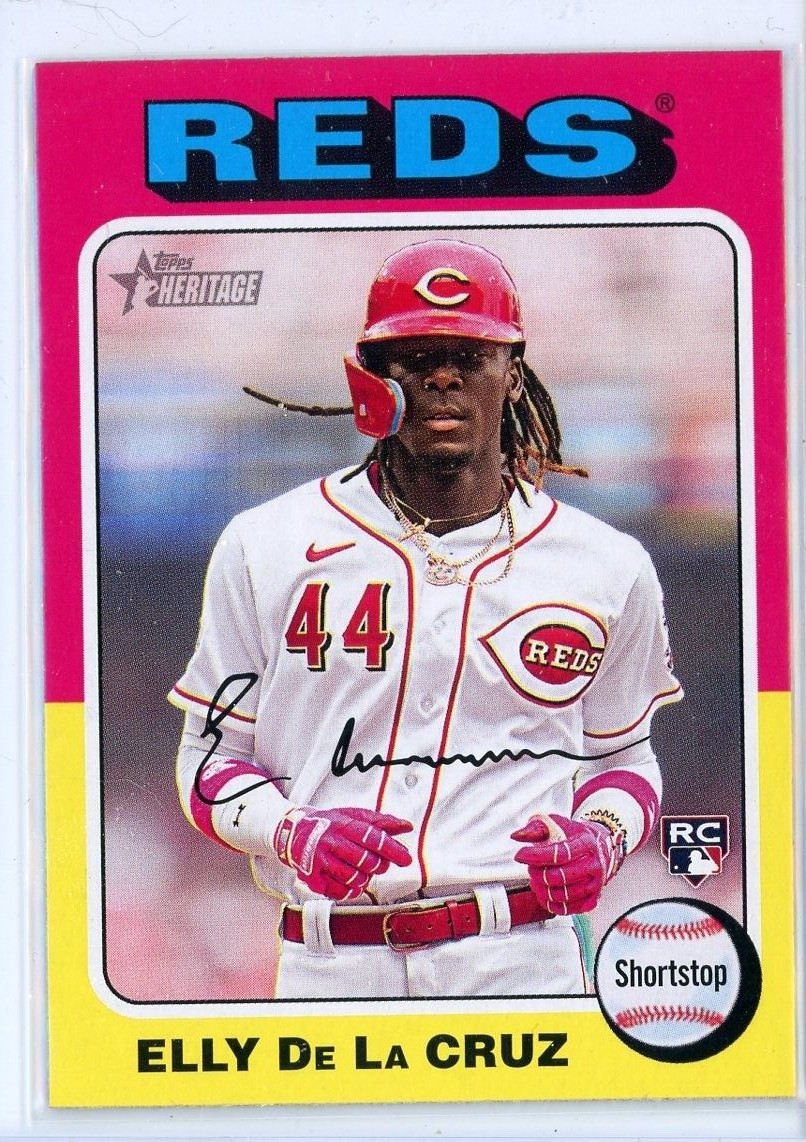 2024 Topps Heritage #473 Elly De La Cruz RC Cincinnati Reds