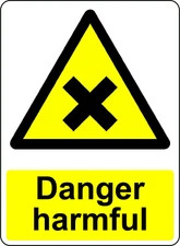 WARNING DANGER HARMFUL OSHA DECAL SAFETY SIGN STICKER 3M US MADE 