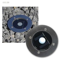 Solar Led Bodeneinbaustrahler Ctb Rund Edelstahl-Front Bodenlampe Bodenstrahler
