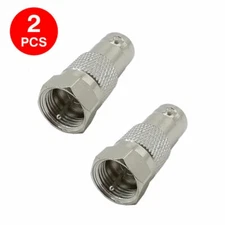 2 Pcs BNC Female to F Type Male Coax Coaxial Cable Connector Adapter Converter