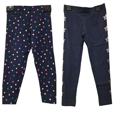 Ex M & S Girls Leggings Trousers Stars HeartsGlitter NEW 6-16 Years