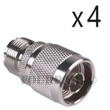 4 Pack Lot UHF SO-239 Female Jack to N Male Plug RF Adapter Converter Connector
