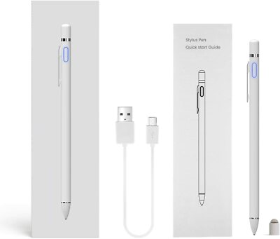 Active Rechargeable Stylus Pen Compatible for iOS & Android Touch Screens