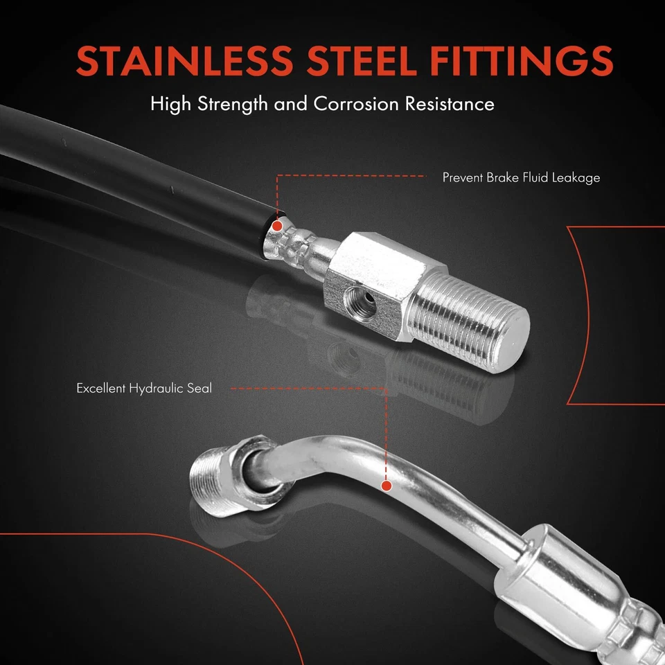 1x Front Driver or Passenger Brake Hydraulic Hose for GMC Chevrolet C50 C60 C70 - Image 4 of 4