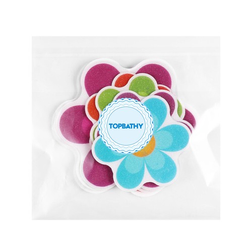 10PCS Strisce di Sicurezza Bagno Forma Fiore Decalcomanie Bagno Adesivi Antiadesivi Nuovo - Foto 2 di 10