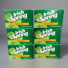 Original Irish Spring Soap Bath Bars 4 Oz ea Deodorant Soap Lot Of 6 No Flax