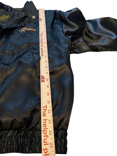 Riviera Hotel & Casino 80s 90s Satin Black Embroidered Jacket SZ Large Vintage - Picture 5 of 6