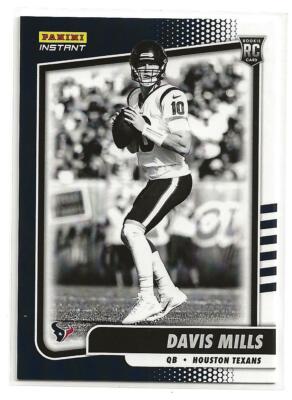 2021 Panini Instant Davis Mills Black & White LP Rookie Card /2728
