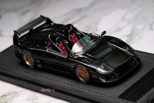Top Marques1:43BlackFerrari F40 LM Barchetta Beurlys 1987 Diecast Car Collection - Picture 3 of 3