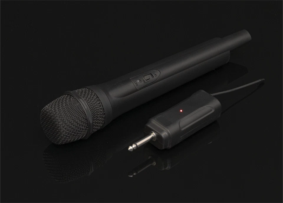 UHF Wireless Handheld Black Microphone with Receiver, NJS250 - Image 4 of 4