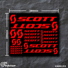 Scott Sticker Rot | Aufklebersatz Set Fahrrad Race eBike MTB BMX Gabel