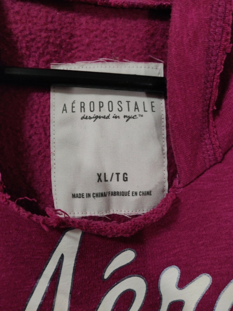 Aeropostale Hoodie Girls XL Purple Magenta Logo Comfy