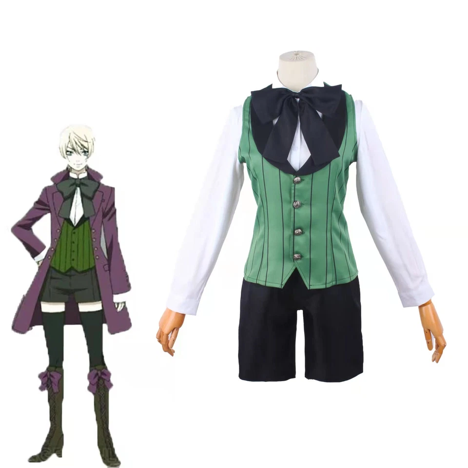 Black Butler Alois Trancy Cosplay Costume Japanese Anime Party Devil Uniform - Image 2 of 4