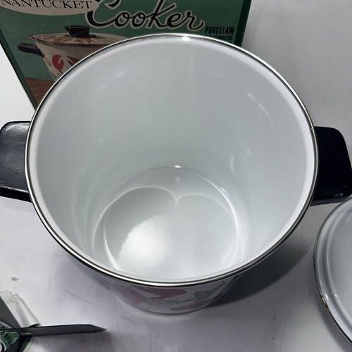 Nantucket Cooker Porcelain 18/8 Stainless 4 QT Capacity Vintage - Picture 6 of 10