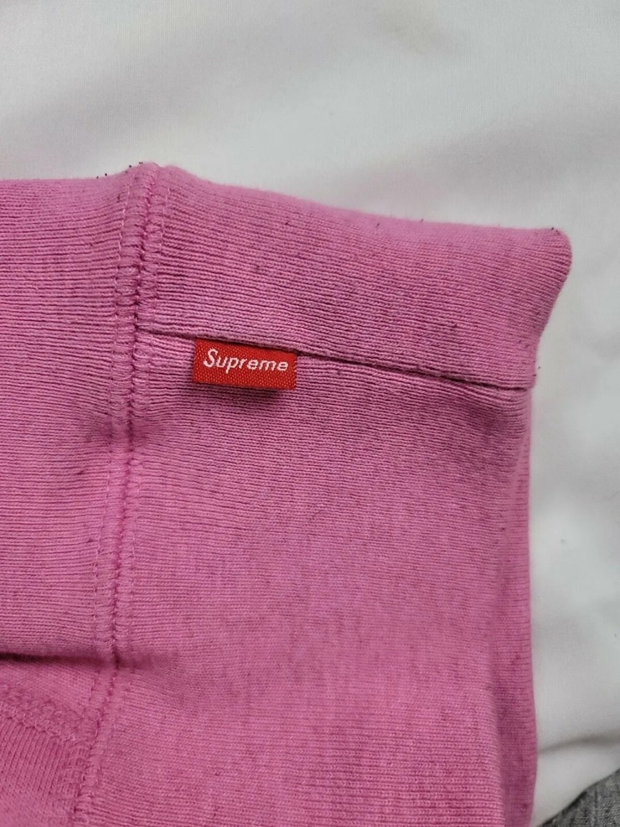 FW15 Supreme Box Logo Crewneck Sweatshirt Heather Pink Size Large