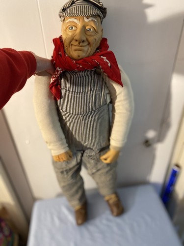 Vintage Billie Peppers Railroad Grandpa Old Man Doll 1986 Clothes 30” Tall - Picture 6 of 6