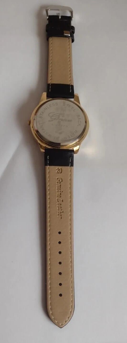 COLLECTIBLE Quartz Watch Geneva Gold Tone Men Women Unisex Teens 2 Piece Strap