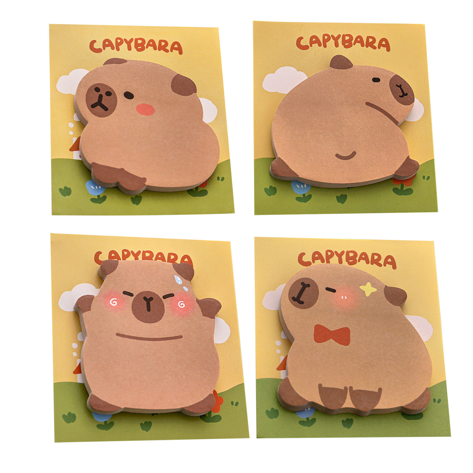2Pack Cute Animal Sticky Notes Self-Stick Memo Pads for School Home Office-image