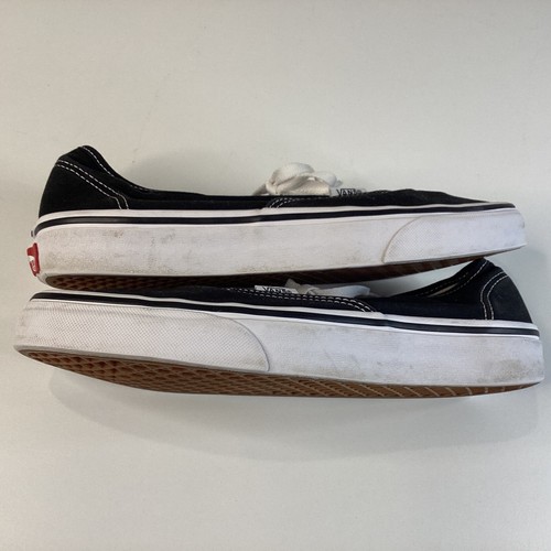 Vans Zapatos Hombres 9 Mujeres’s 10.5 Parte Superior Baja Negro Blanco Zapatillas de Skate con Cordones - Imagen 5 de 7