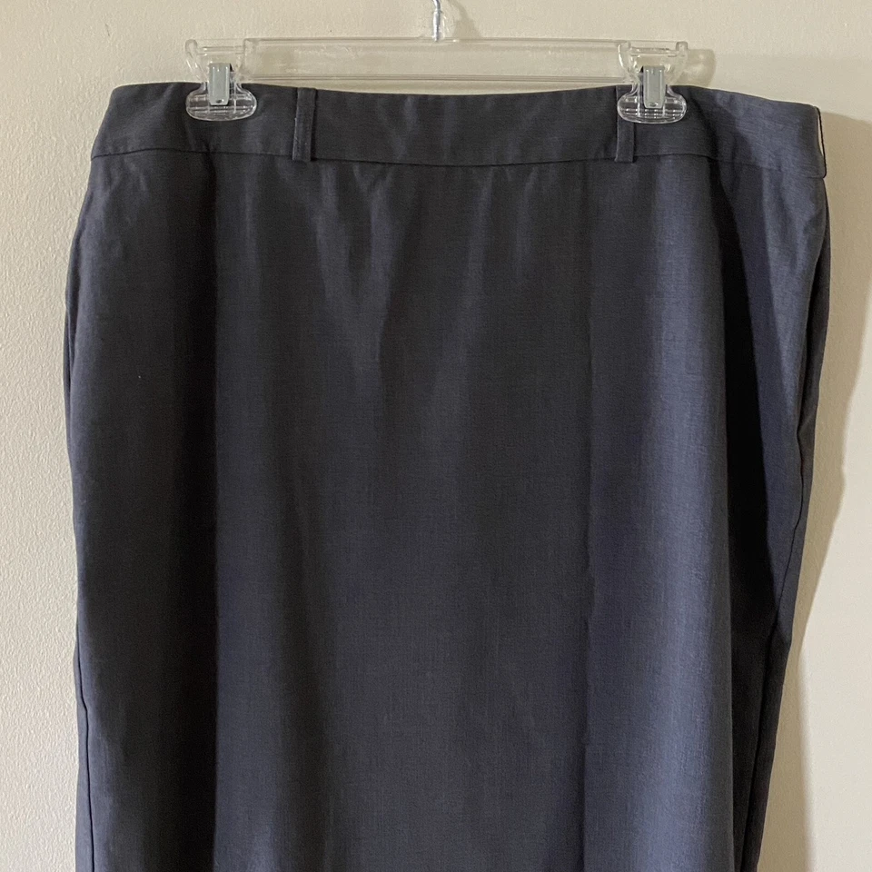 Falda Lápiz Gris Colección JM Talla 16 Algodón Elástico Rayón Spandex Foto 2 de 4