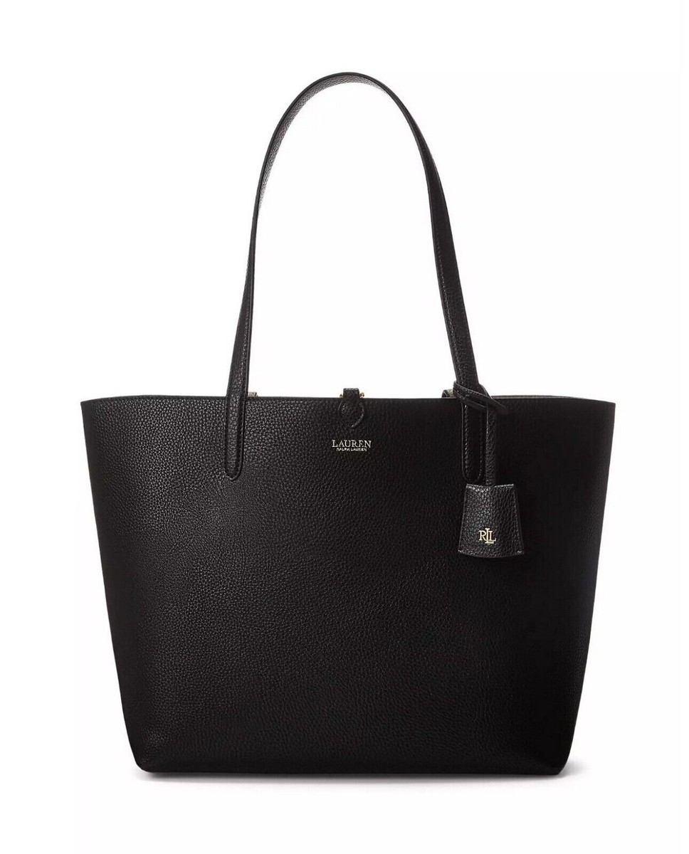 $195 Lauren Ralph Lauren Faux-Leather Print Reversible Tote