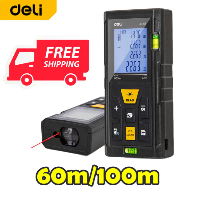 Portable Digital Laser Distance Meter Measurer Area Volume Range Finder 60m/100m
