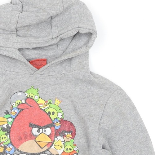 Next Boys Grey Angry Birds Pullover Hoodie 7 Years - Picture 5 of 12