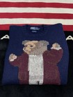 Vintage 90's Polo Ralph Lauren Grandpa Sample Bear Blue Sweater RL'92 Size M — photo 6
