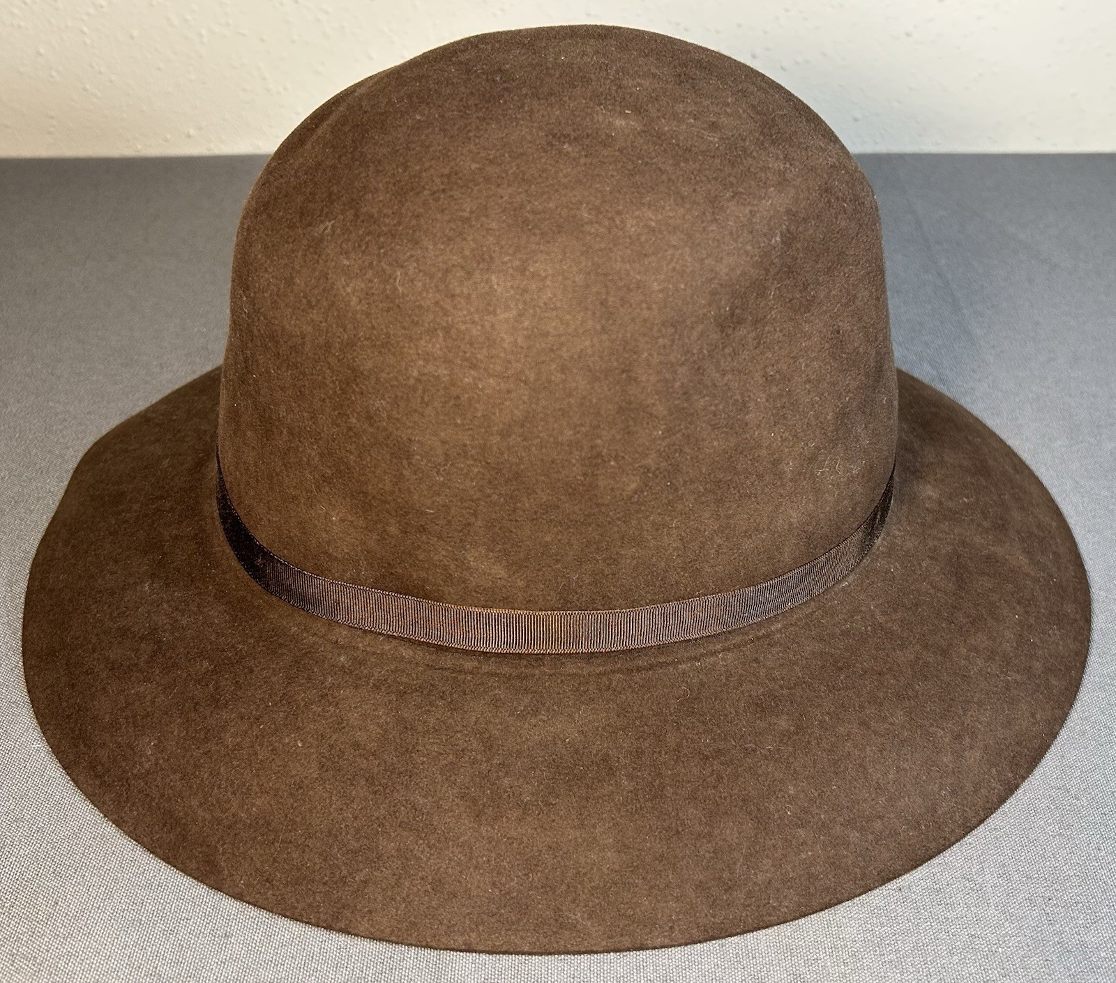 Vintage Ralph Lauren Polo Fur Felt Open Crown Fedora Hat 7.5 England Sable Brown image 6