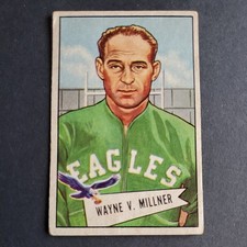 1952 BOWMAN SMALL #57 WAYNE MILLNER PHILADELPHIA EAGLES small wrinkles/crease