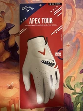 Callaway Golf Gloves- Apex Tour USA Pick Size Goes on LH for RH golfers