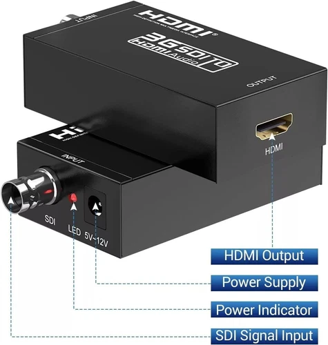 Convertitore SDI a HDMI Tleoosy Supporto Segnale 3G-SDI/HD-SDI/SD-SDI - Imagen 2 de 7