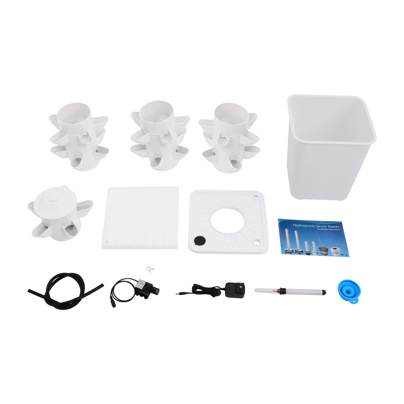 7-tier Hydroponics Growing Tower, Vertical Hydroponic Indoor Gardening Tower