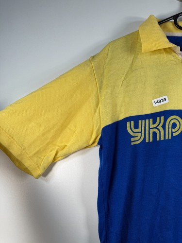 Polo calcio vintage uomo nazionale ucraina #17 blu giallo tg 22x29,5 - Foto 2 di 11