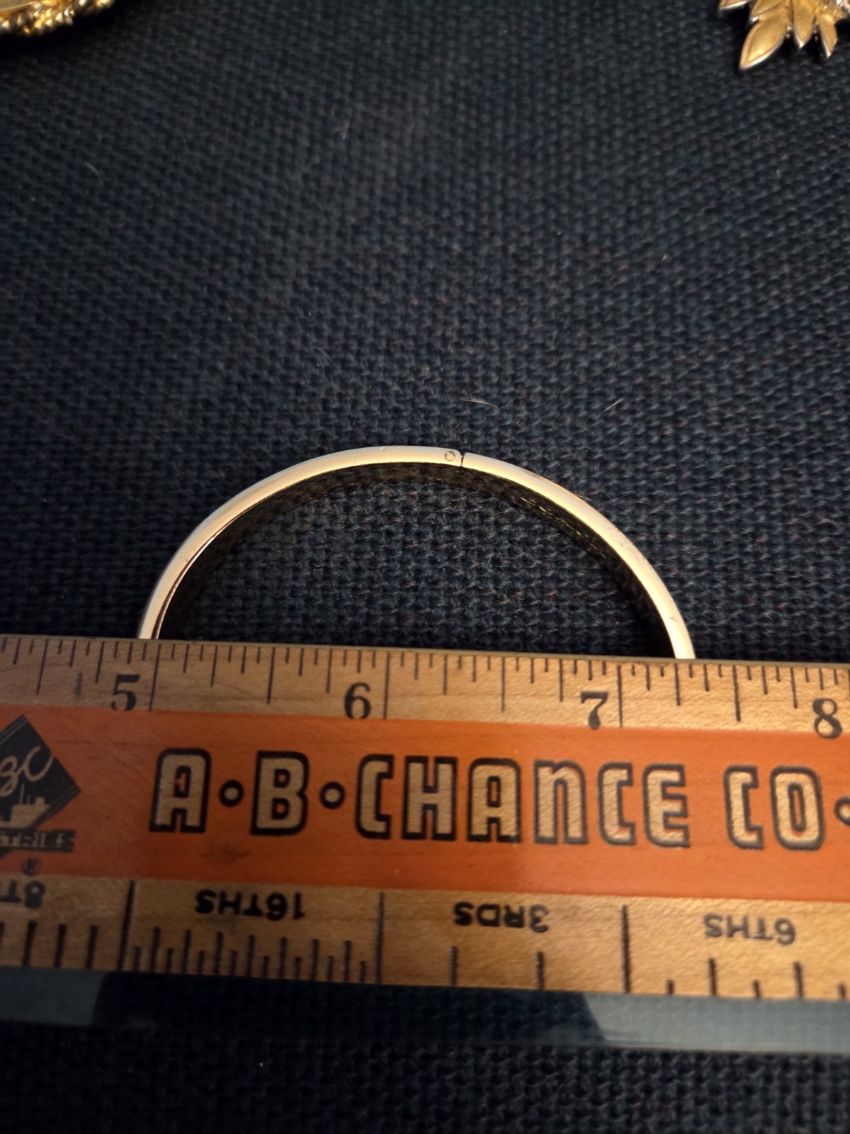 Vintage Coach Goldtone Solid Bangle Bracelet - image 4