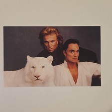 Mirage Las Vegas Siegfried & Roy White Tiger Postcard Divided Back Unposted