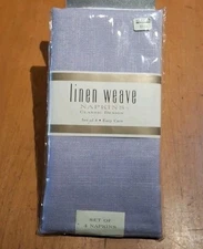 Brownstone Gallery Linen Weave Purple Cloth Napkins Set 4 Bed Bath & Beyond NEW