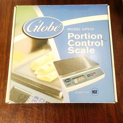 Globe GPS10 Digital Portion Control Scale Battery Operated Lcd Display No Cord