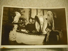 Antique/Vintage Real Photo of Father Time and a Woman in a Thanksgiving Float?