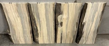 4 NATURAL EDGE KILN DRIED EXOTIC BOXELDER SLABS LUMBER ~24" X 9" - 12" X 3/4" B1