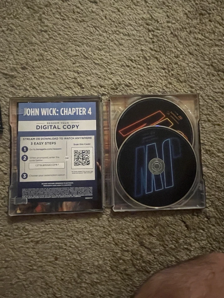 Джон Уик глава 4 SteelBook Blu-ray и DVD Walmart эксклюзив - Изображение 2 из 2
