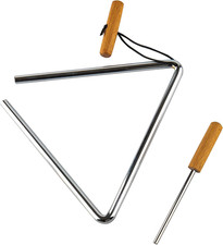 Triangle Hand Percussion with Striker, Rhythm Steel Triangles Musical Instrument
